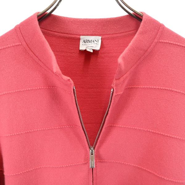 アルマーニコレツィオー二 イタリア製 ジップジャケット 46 ピンク