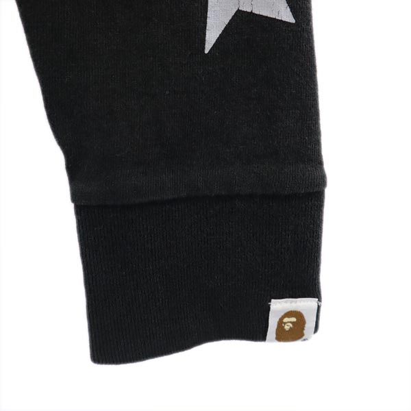 アベイシングエイプ プリント 長袖 Tシャツ S ブラック系 A BATHING