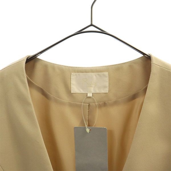 レイビームス ノーカラージャケット 0 べージュ Ray Beams レディースの通販は