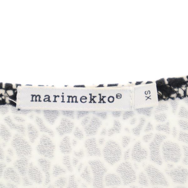 マリメッコ 総柄 7分袖 チュニック XS ブラック系 marimekko