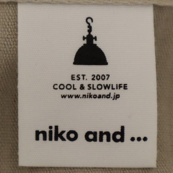 ニコアンド ノーカラー コーデュロイジャケット ベージュ niko and