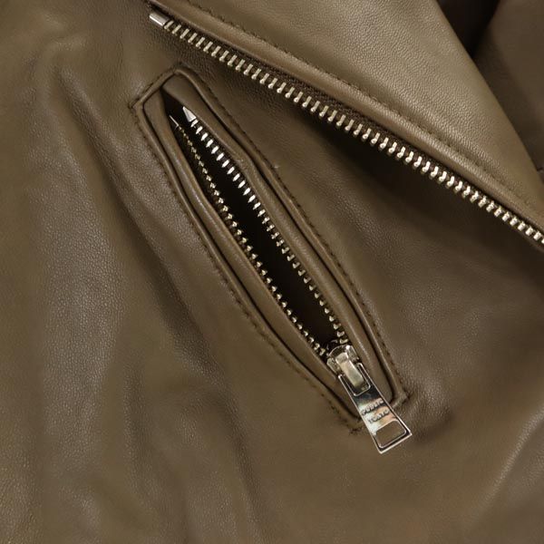 パブリックトウキョウ 日本製 シープスキン ライダースジャケット 1 ブラウン PUBLIC TOKYO 羊革 レディース パブリックトウキョウ 日本製 シープスキン ライダースジャケット 1