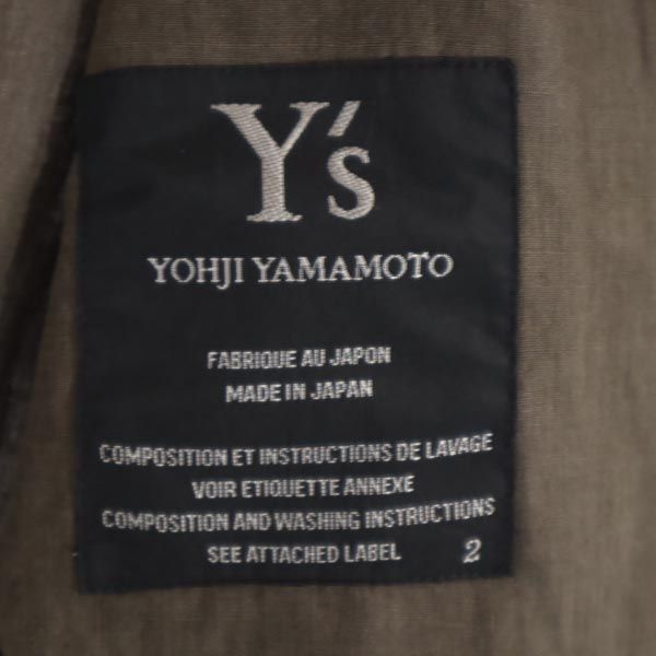 ワイズ ヨウジヤマモト リネン ジャケット 2 カーキ Y's シャツ