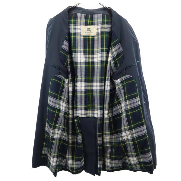 バーバリー 英国製 ステンカラーコート 50 ネイビー BURBERRY ウエスト