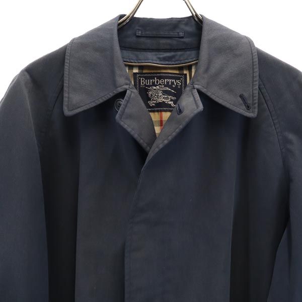 〜90's Burberryステンカラーコート　ネイビー BURBERRY - Vintage バーバリー ステンカラーコート メンズ 90