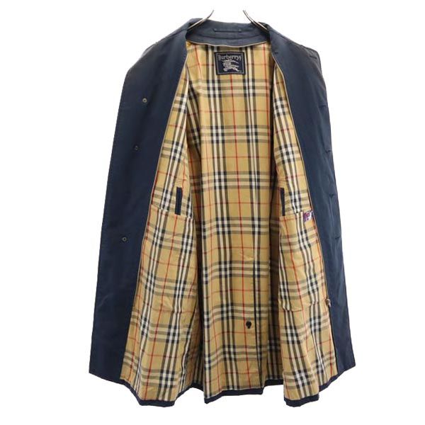 〜90's Burberryステンカラーコート　ネイビー バーバリーズ 90s オールド ステンカラーコート ネイビー