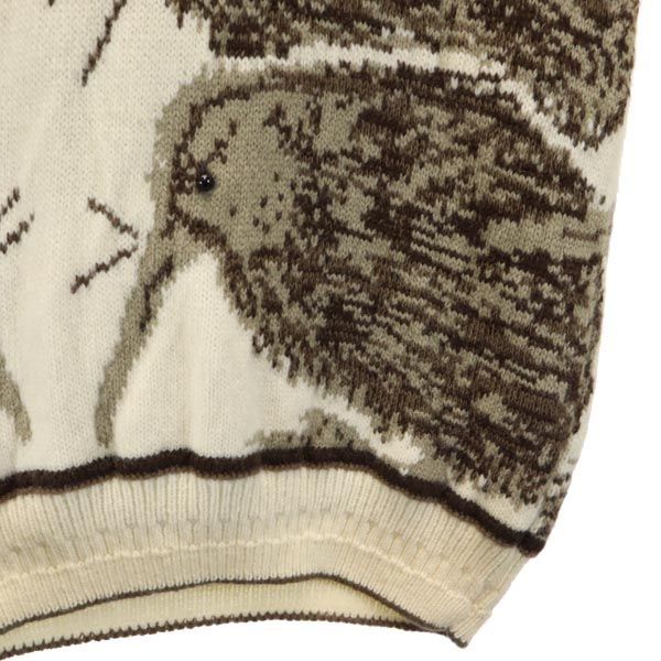 スノーピーク ウール100％ アウトドア 長袖 ニット 38 ホワイト系