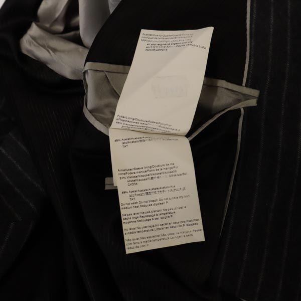 ボス ウール ストライプ柄 スーツ 上下 セットアップ 34R グレー系