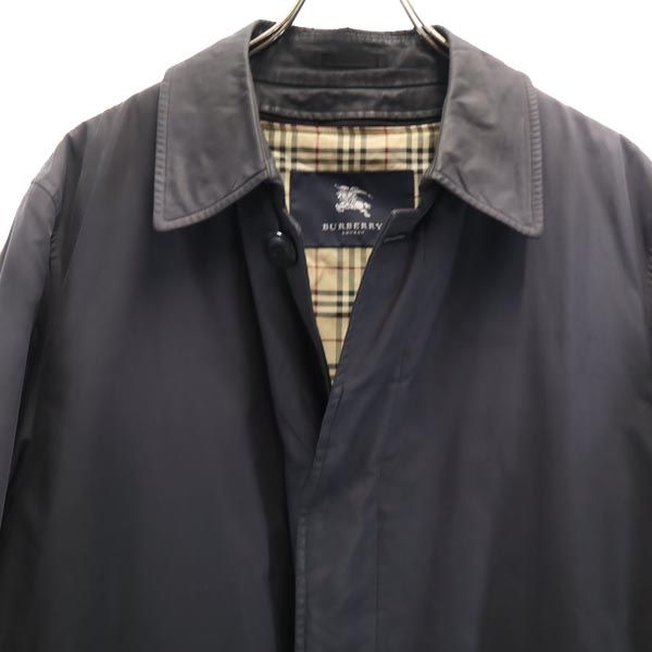 バーバリー 三陽商会 2way ライナー付 ステンカラーコート L ネイビー BURBERRY 日本製 メンズ バーバリー 三陽商会 2way ライナー付 ステンカラーコート L ネイビー