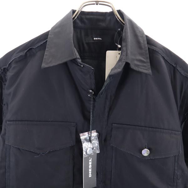 未使用 ディーゼル 2WAY バックプリント シャツ ジャケット S ブラック系 DIESEL メンズ_7