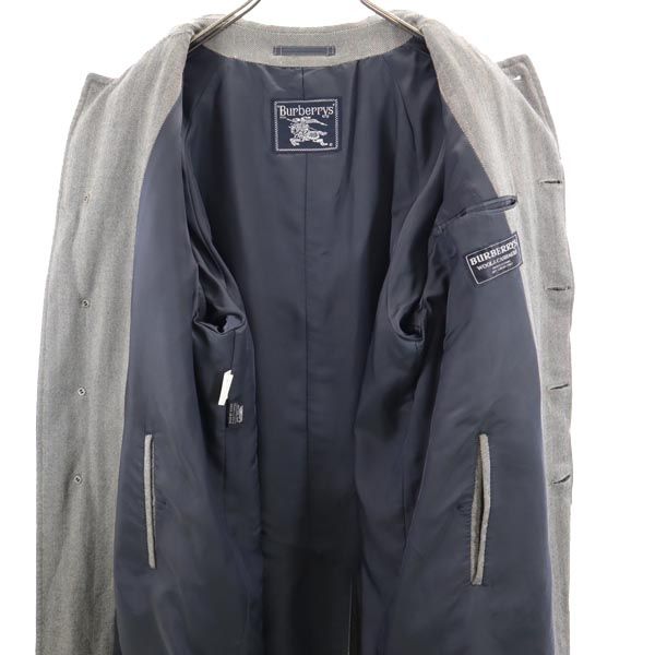 【最終値下げ】Burberrys 90s ステンカラーコート グレー ウール バーバリーズ 90s オールド カシミヤウール ステンカラーコート