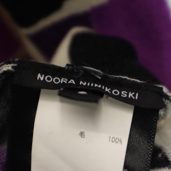 マリメッコ ウール100％ 総柄 長袖 ニット ワンピース S パープル系 marimekko レディース マリメッコ ウール100％ 総柄 長袖 ニット ワンピース S パープル系