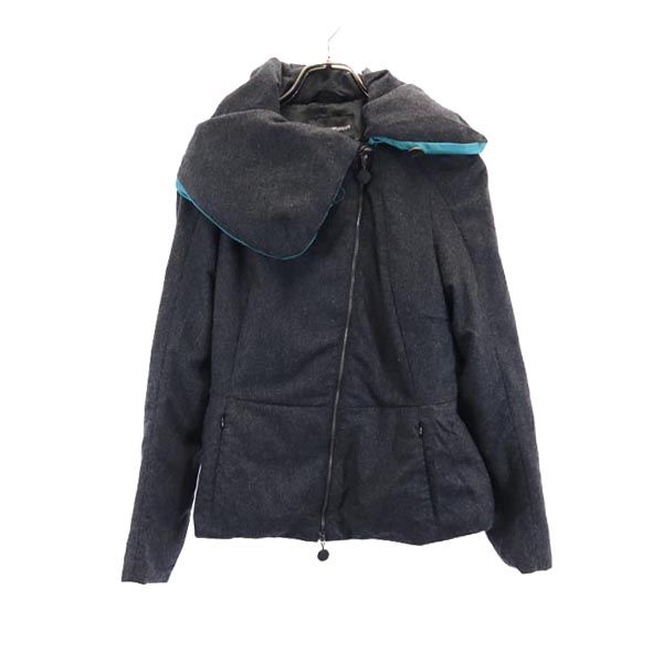 エンポリオアルマーニ ウールブレンド 長袖 ボリュームカラー ジャケット 40 グレー系 Emporio Armani レディース