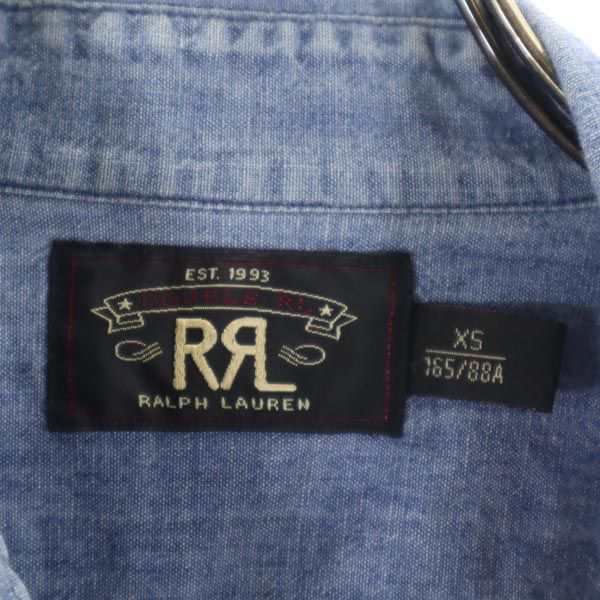 RRL 一ツ星 長袖 デニムシャツ XS ブルー系 ダブルアールエル