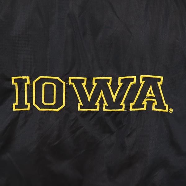 スターター バック 刺繍 IOWA アイオワ・ホークアイズ 中綿ジャケット XL ブラック STARTER TEAM ロゴ メンズ スターター バック 刺繍 IOWA アイオワ・ホークアイズ 中綿ジャケット