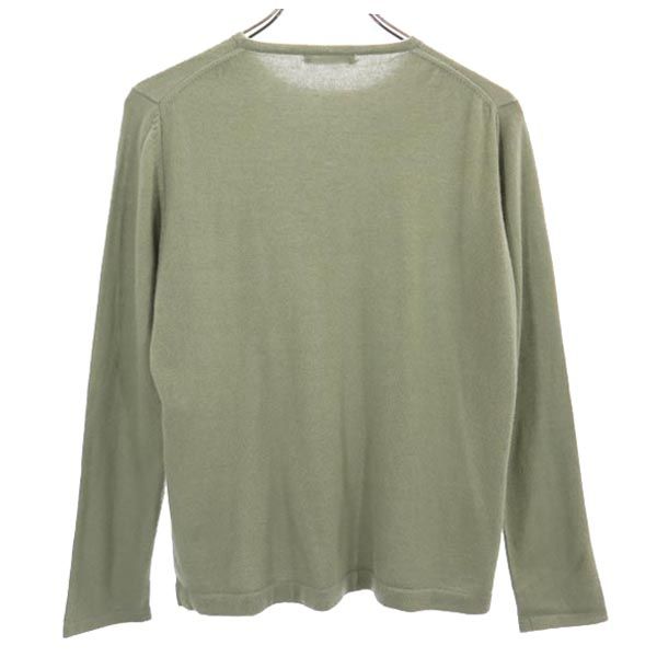 イッセイミヤケ カシミヤ100％ 長袖 ニット L モスグリーン ISSEY MIYAKE セーター レディース イッセイミヤケ カシミヤ100％ 長袖 ニット L モスグリーン ISSEY