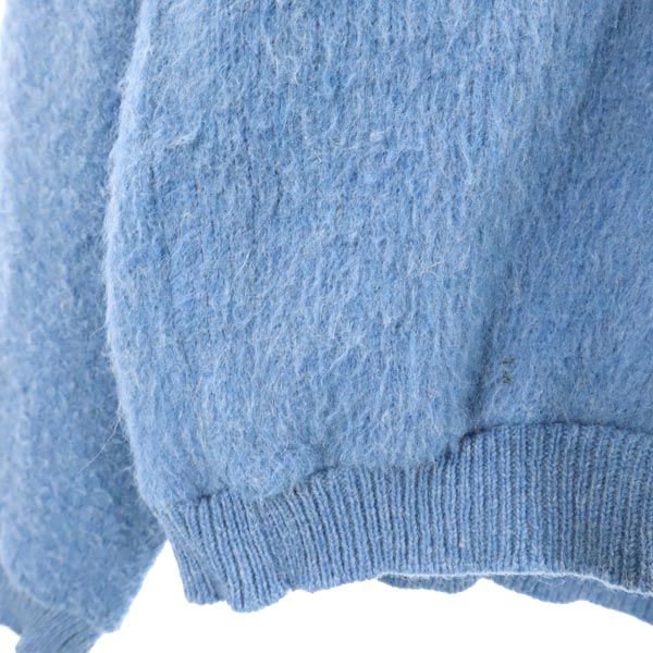 シアーズ 60s 70s モヘア 長袖 Vネック ニット L ブルー系 Sears セーター メンズ_4