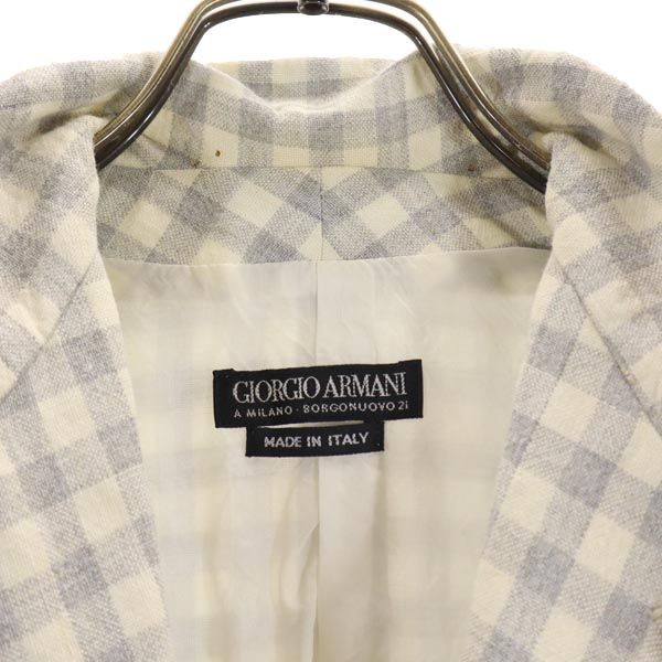 【GIORGIO ARMANI】チェック柄ジャケット　サイズ40（中古） GIORGIO ARMANI】チェック柄ジャケット サイズ40（中古）