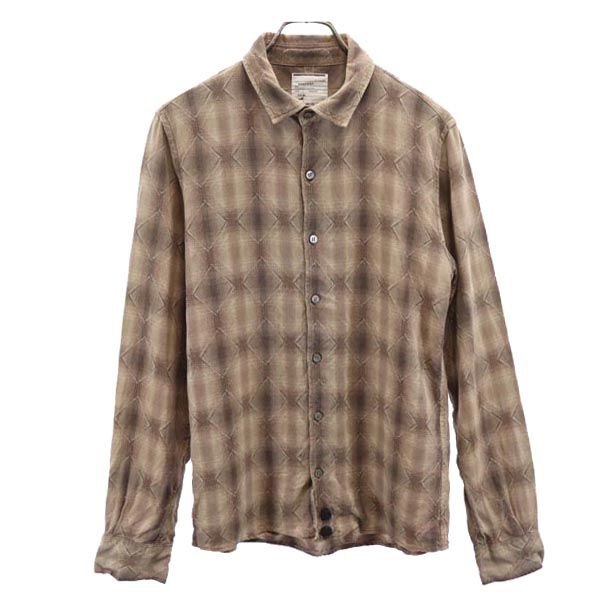 シャリーフ チェック 長袖 シャツ 2 ベージュ系 SHAREEF 日本製 メンズの通販は 6,026円
