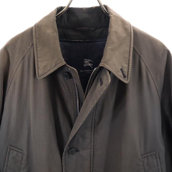 バーバリー 三陽商会 日本製 ライナー付き ステンカラーコート L 黒  