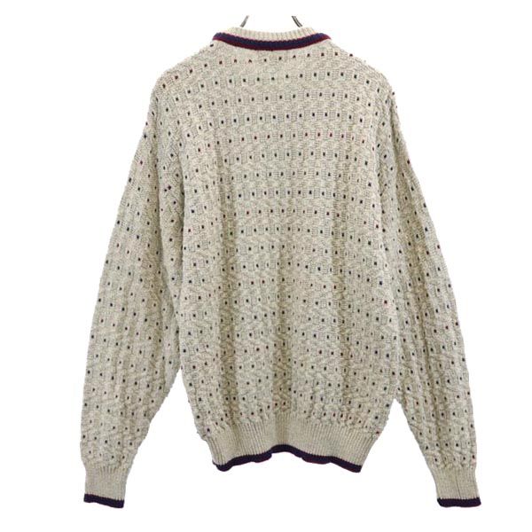 古着 STJOHN’sBAY セントジョンズベイ 90s USA製 オールド 長袖 コットン セーター L グレー系 ニット メンズ セントジョンズベイ 90s USA製 オールド 長袖 コットン セーター L