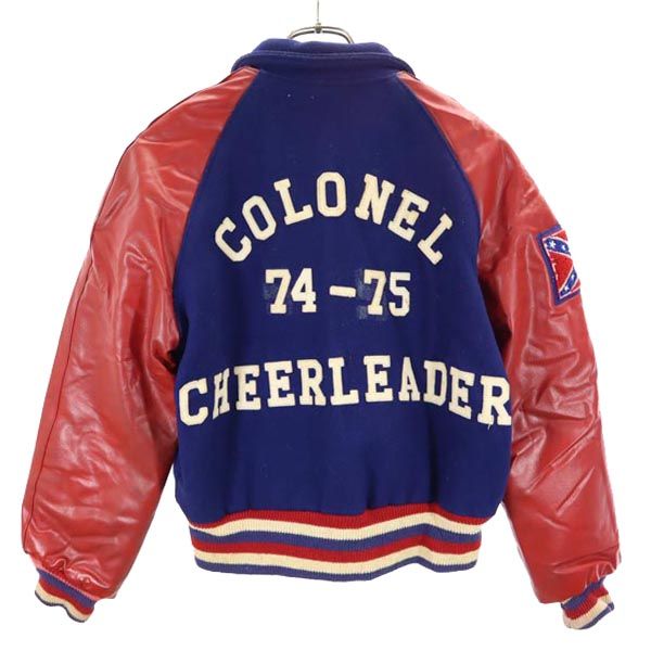 HOWE ATHLETIC APPAREL 70s ウール ヴィンテージ スタジャン 36 ブルー 