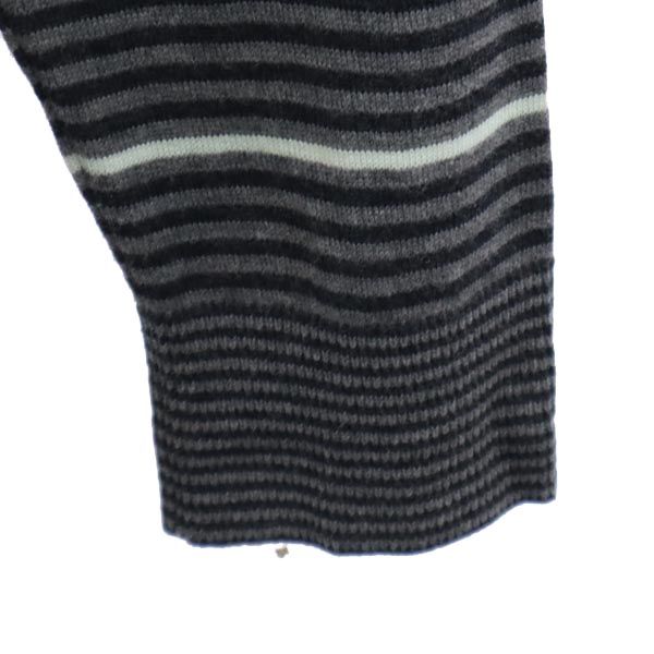 未使用 アルマーニエクスチェンジ ボーダー柄 長袖 Vネック ニット