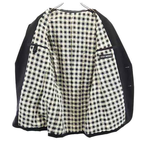 イッセイミヤケ テーラードジャケット 2 ブラック ISSEY MIYAKE イッセイミヤケ テーラードジャケット 2 ブラック ISSEY MIYAKE