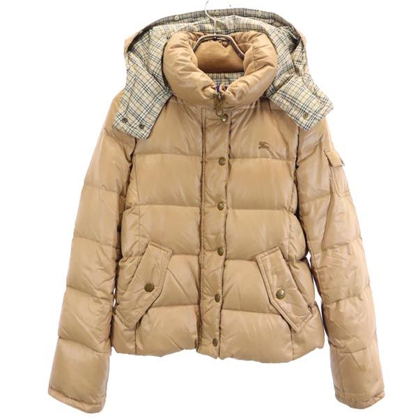 バーバリーブルーレーベル 三陽商会 ダウンジャケット 38 ベージュ系