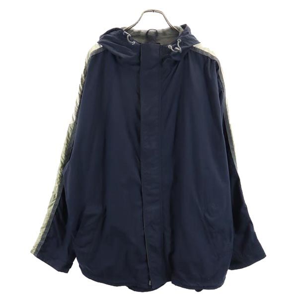 ギャップ オールド リップストップ地 ナイロンジャケット XL ネイビー GAP フード 裏メッシュ地 メンズ