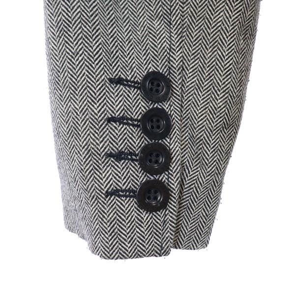 シーバイクロエ ウールブレンド 長袖 テーラードジャケット USA4 グレー系 SEE BY CHLOE ヘリンボーン レディース シーバイクロエ ウールブレンド 長袖 テーラードジャケット USA4