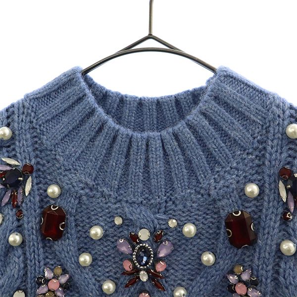 未使用 エイミー イストワール 長袖 セーター F ブルー eimy istoire