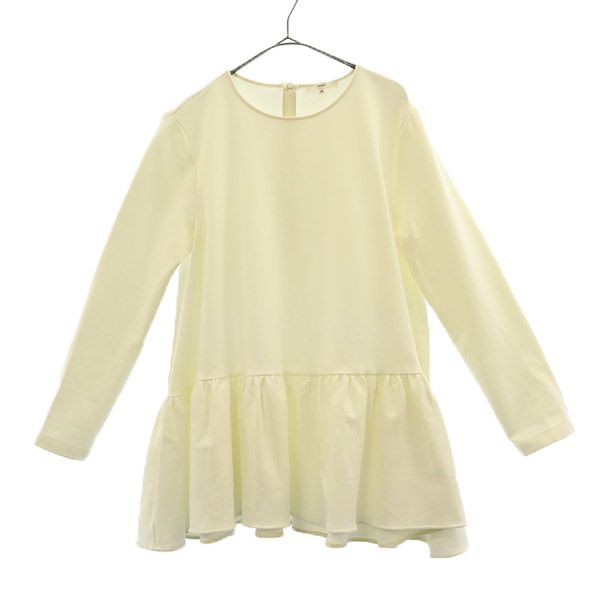 訳あってお買い得！30～80％OFF ティアードギャザー 長袖 ヨリ ブラウス yori ホワイト 38 シャツ+ブラウス(長袖+七分)
