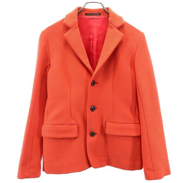 ワイズ ボーダー柄 テーラードジャケット M オレンジ Y’s メンズ