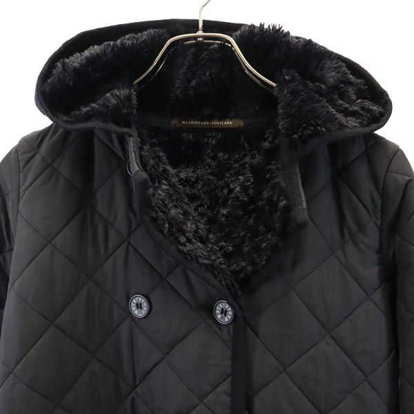 マッキントッシュ 英国製 キルティングジャケット 36 黒 Mackintosh 裏ボア レディース_3