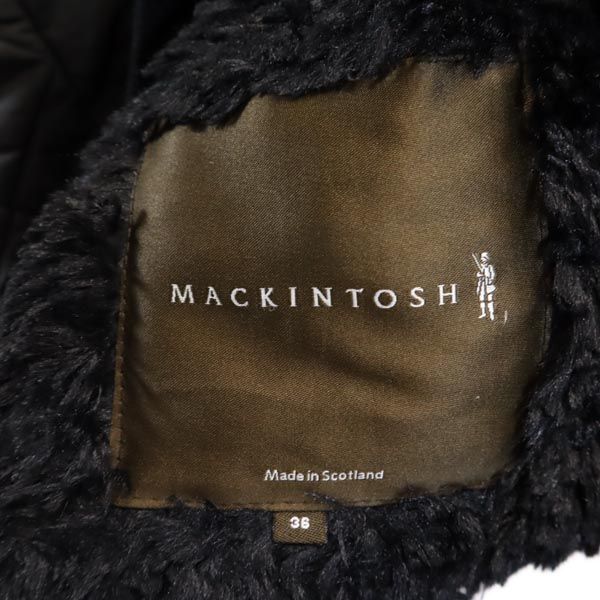 マッキントッシュ 英国製 キルティングジャケット 36 黒 Mackintosh 裏ボア レディース_6