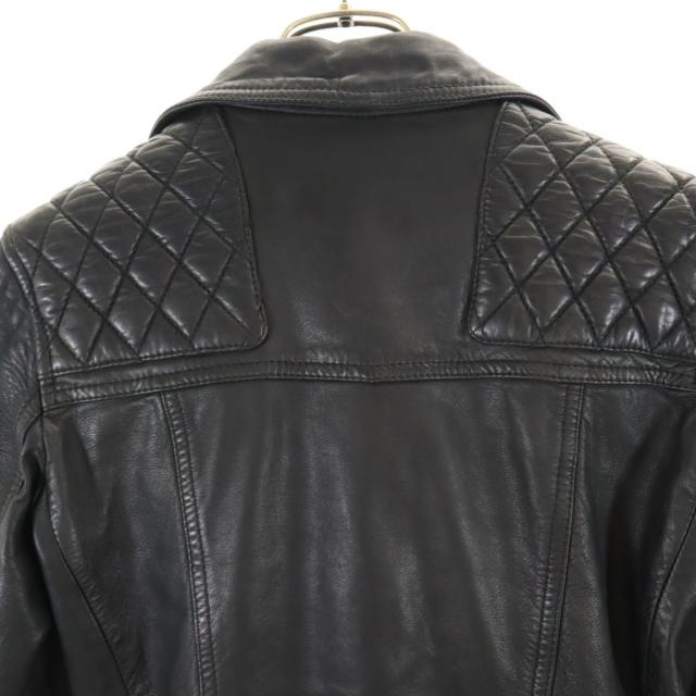 オールセインツ 羊革 レザー ダブルライダースジャケット 34 ブラック