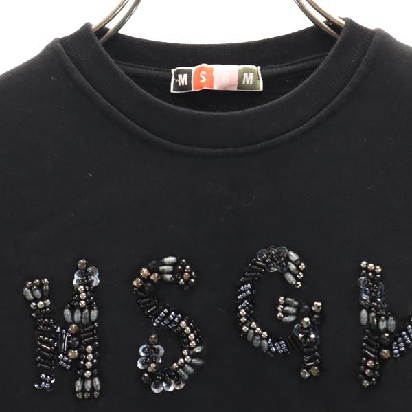 エムエスジーエム イタリア製 長袖 トレーナー ブラック系 MSGM スウェット キッズ_2