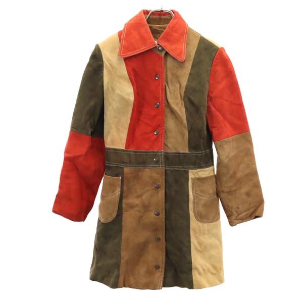 ヴィンテージ 80s カナダ製 切替 コート 45481 ブラウン系 VINTAGE レディース