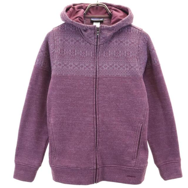 パタゴニア アウトドア FA12 2012年製 ニット ジップパーカー M パープル系 patagonia 裏起毛 レディース パタゴニア アウトドア FA12 2012年製 ニット ジップパーカー M