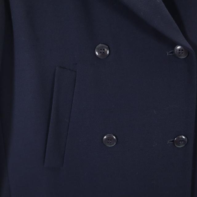 サルヴァトーレフェラガモ イタリア製 ウールコート US 6 ネイビー