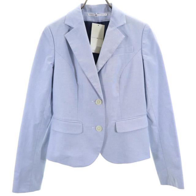 トミーヒルフィガー 未使用 長袖 テーラードジャケット 4 ブルー TOMMY HILFIGER タグ付き レディースの通販は 5,051円