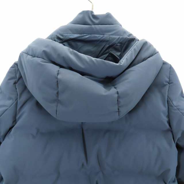 ユニクロ シームレス ダウンジャケット S ブルー UNIQLO フード レディースの通販は