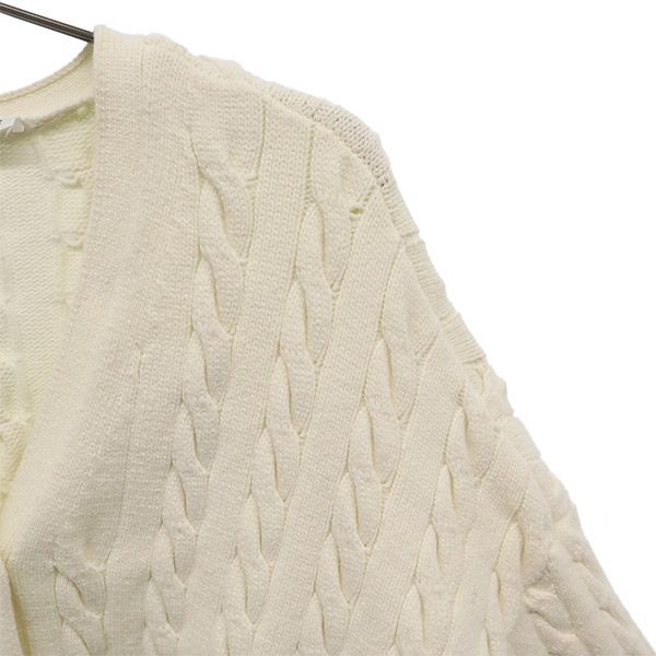 Alexander Wang - アレキサンダーワン 長袖 ショート丈 ニット カーディガン ホワイト Alexander Wang レディース アレキサンダーワン 長袖 ショート丈 ニット カーディガン ホワイト