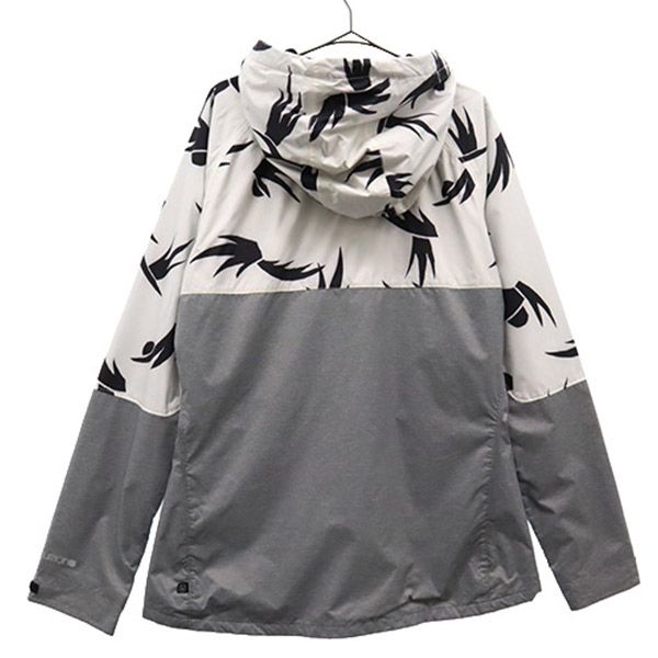 バートン 切替 ジャケット M ホワイト×ブラック BURTON フード付き