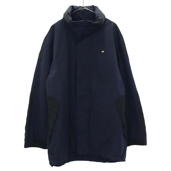 ラコステ 日本製 切替 ナイロンジャケット 3 ネイビー×ブラック LACOSTE ロゴプレート メンズの通販は
