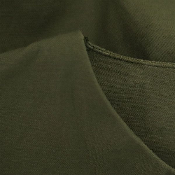 コンバース トウキョウ ロゴバッジ 長袖 ノーカラーミリタリー シャツ