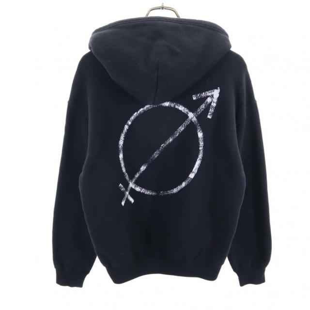 バレンシアガ 長袖 スウェットパーカー XS ブラック BALENCIAGA フード 裏起毛 レディース_1