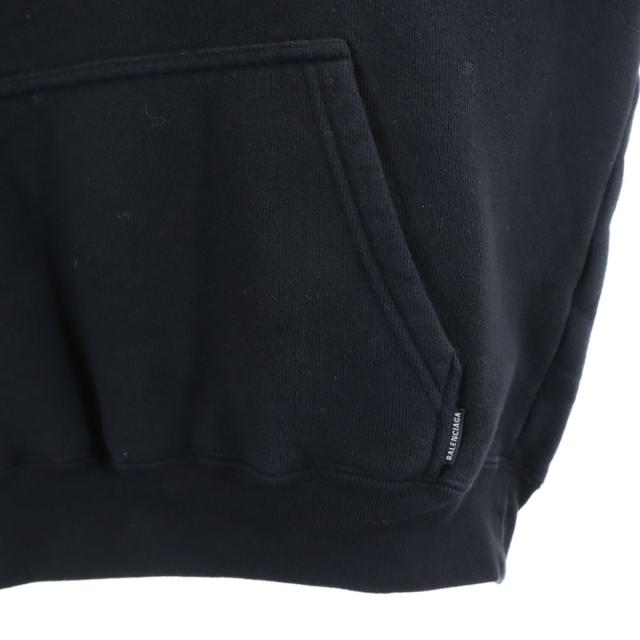 バレンシアガ 長袖 スウェットパーカー XS ブラック BALENCIAGA フード 裏起毛 レディース_5