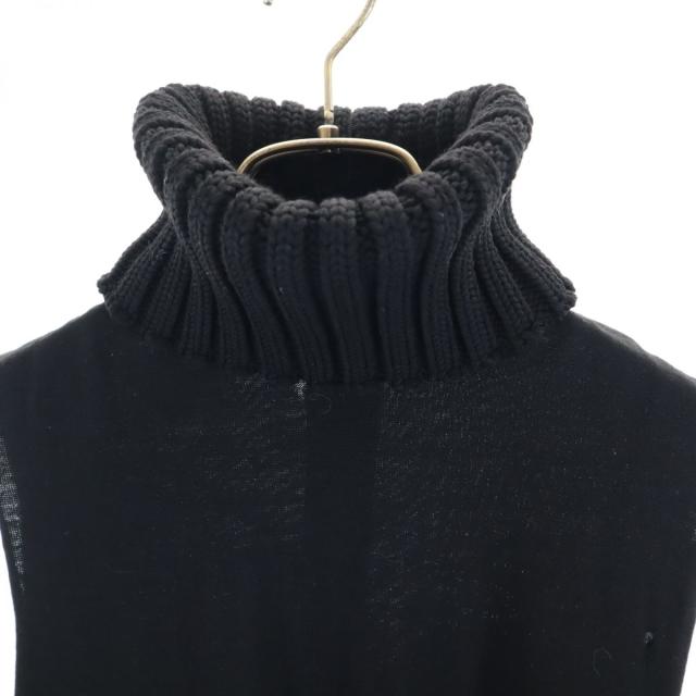 シャネル ノースリーブ タートルネック ニットベスト 38 ブラック CHANEL レディース_6